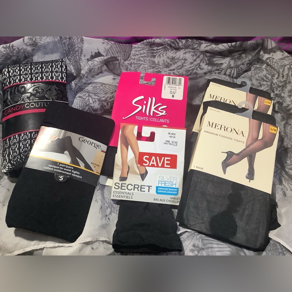 Bundle of Various Women's Black Hosiery